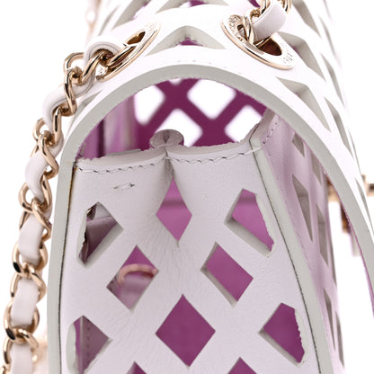 Chanel Lambskin Small Sea Through Flap White Multicolor 9 of 10
