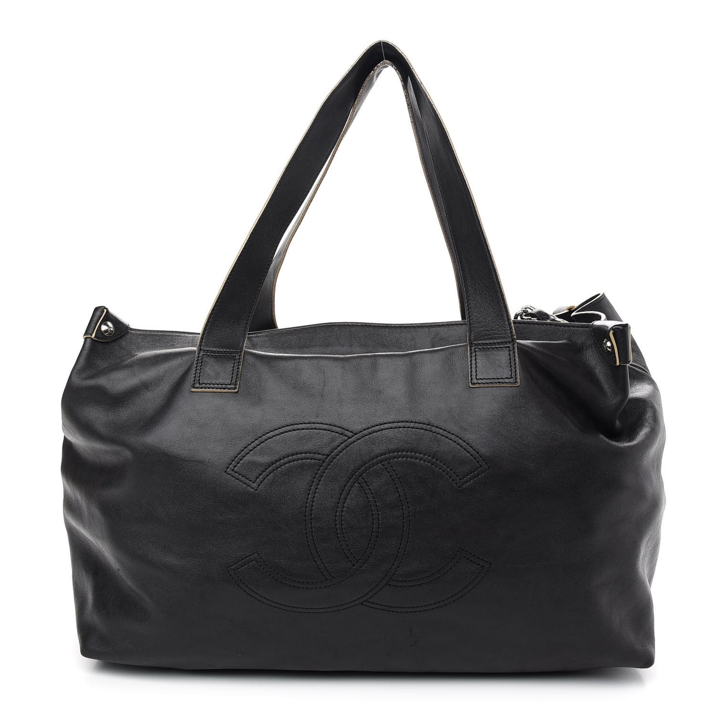 Lambskin Edgy XL Tote Black
