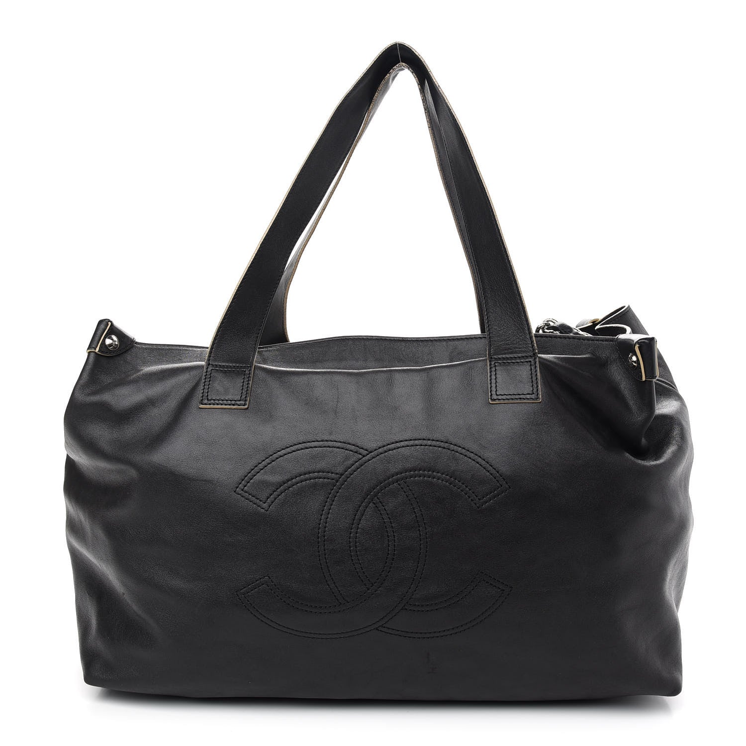 Chanel Lambskin Edgy XL Tote Black 1 of 10