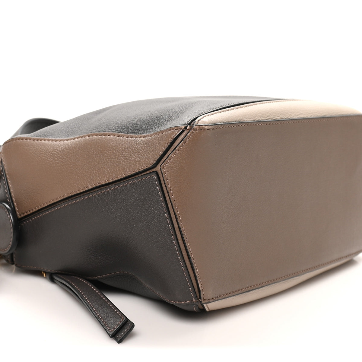 Calfskin Small Puzzle Bag Brown Dark Taupe