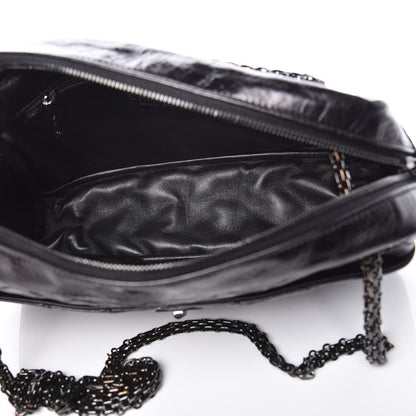 Chanel Metallic Aged Calfskin Quilted Medium Reissue Camera Case Black 7 of 9