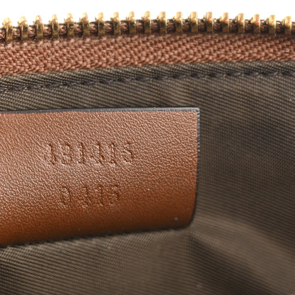 Gucci GG Supreme Monogram Web Kingsnake Embroidered Large Zip Pouch Brown 7 of 12