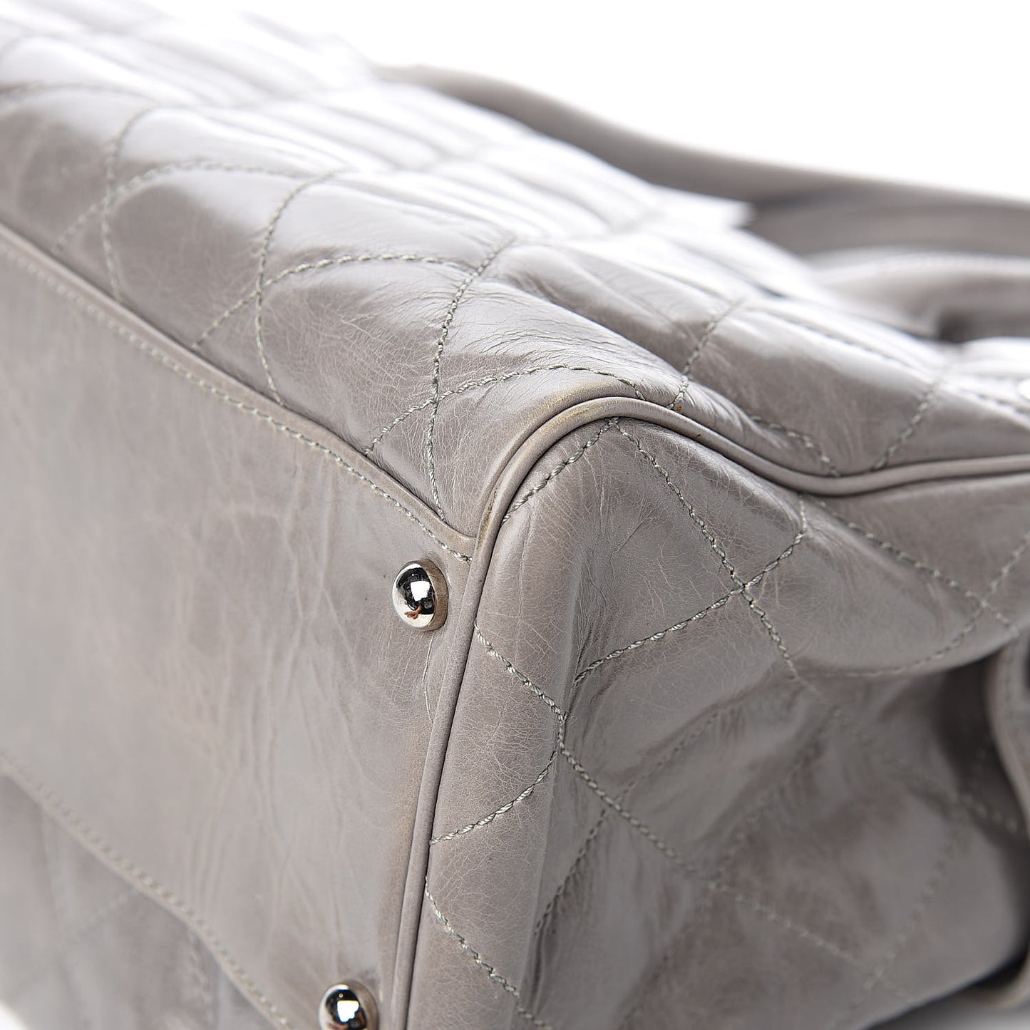 Glazed Calfskin Small New Portobello Grey