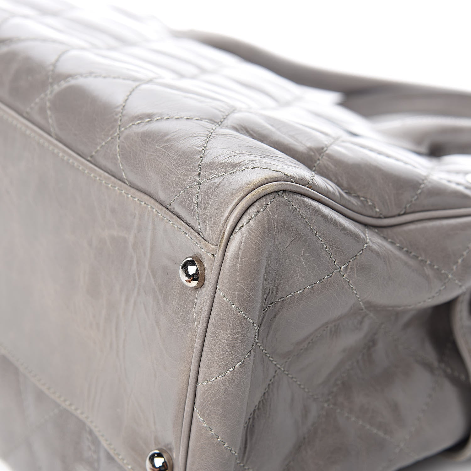 Chanel Glazed Calfskin Small New Portobello Grey 11 of 12