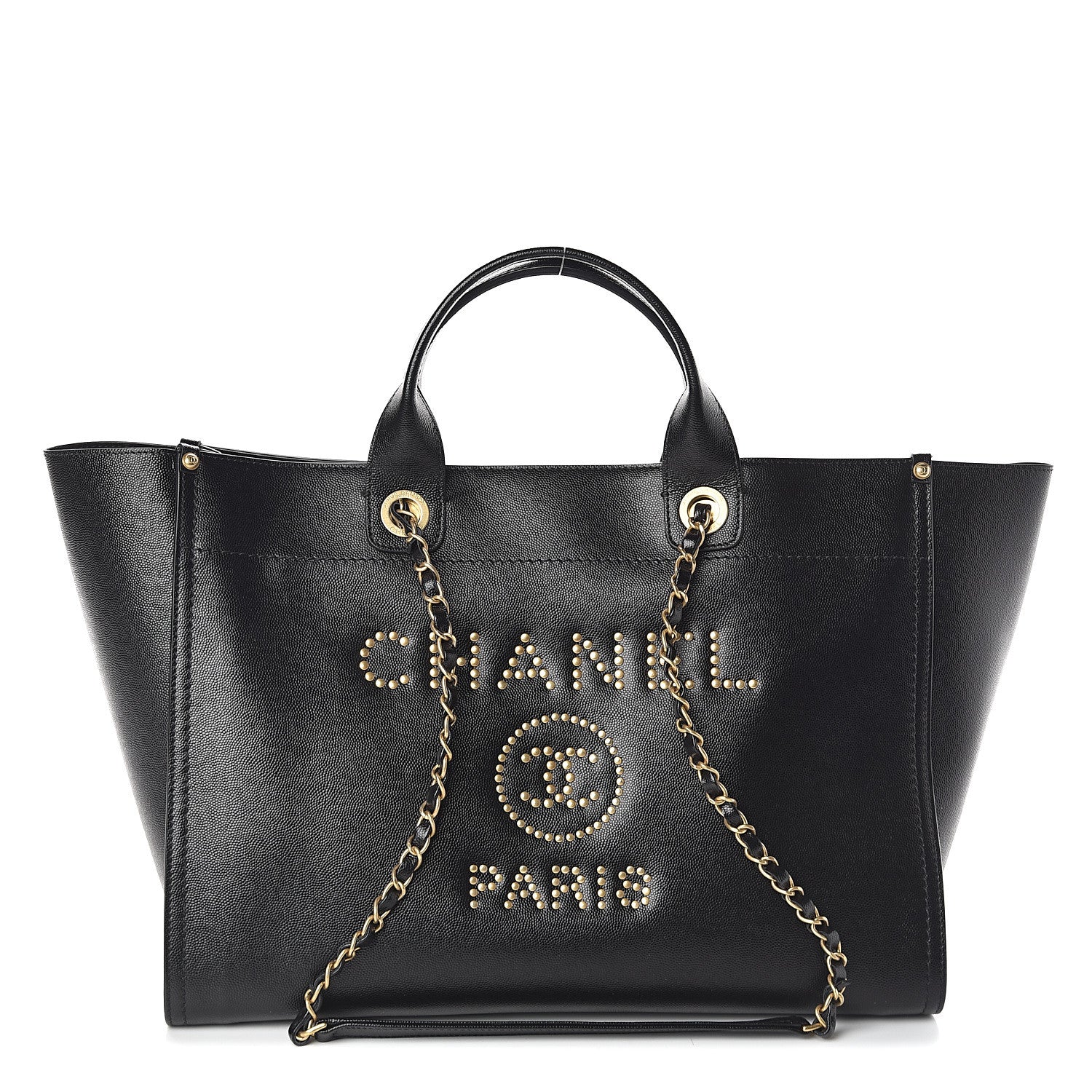 Chanel Caviar Medium Studded Deauville Tote Black 1 of 9
