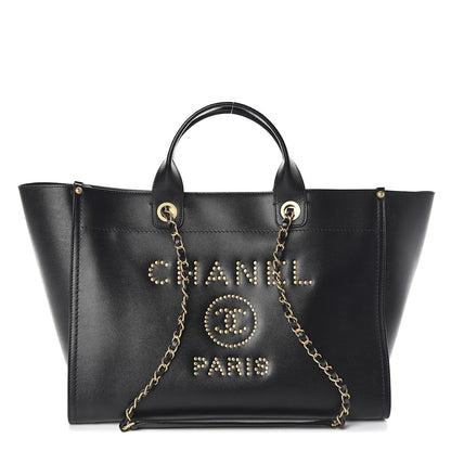 Chanel Caviar Medium Studded Deauville Tote Black 1 of 9