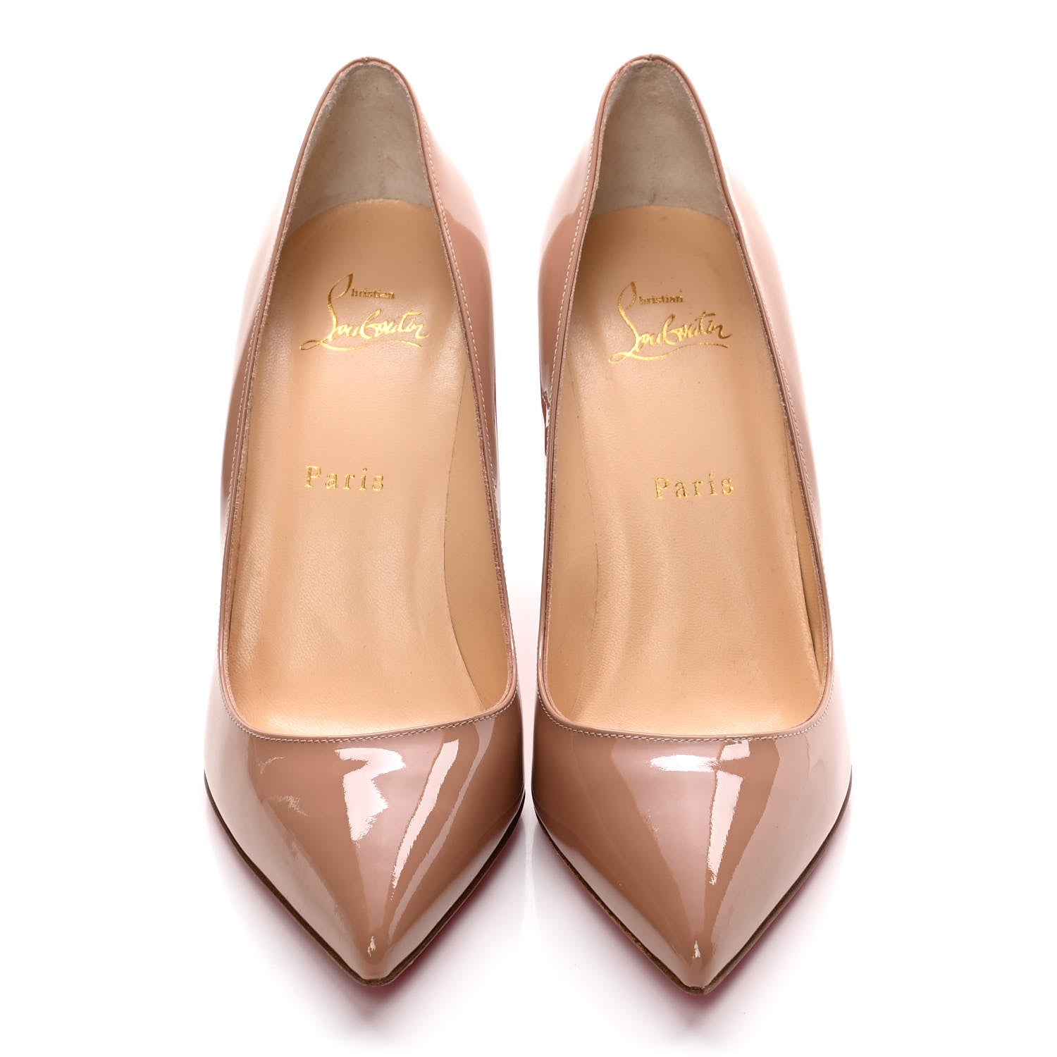 Christian Louboutin Patent Pigalle Follies 85 Pumps 38 Nude 5 of 10