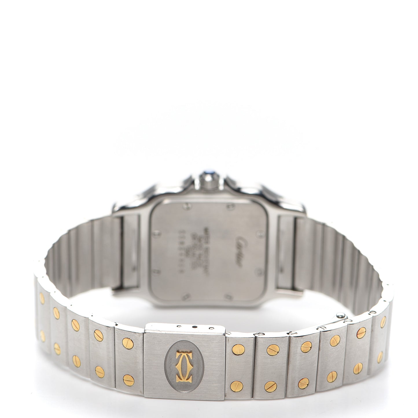 Stainless Steel 18K Yellow Gold 29mm Santos De Galbee Quartz Watch