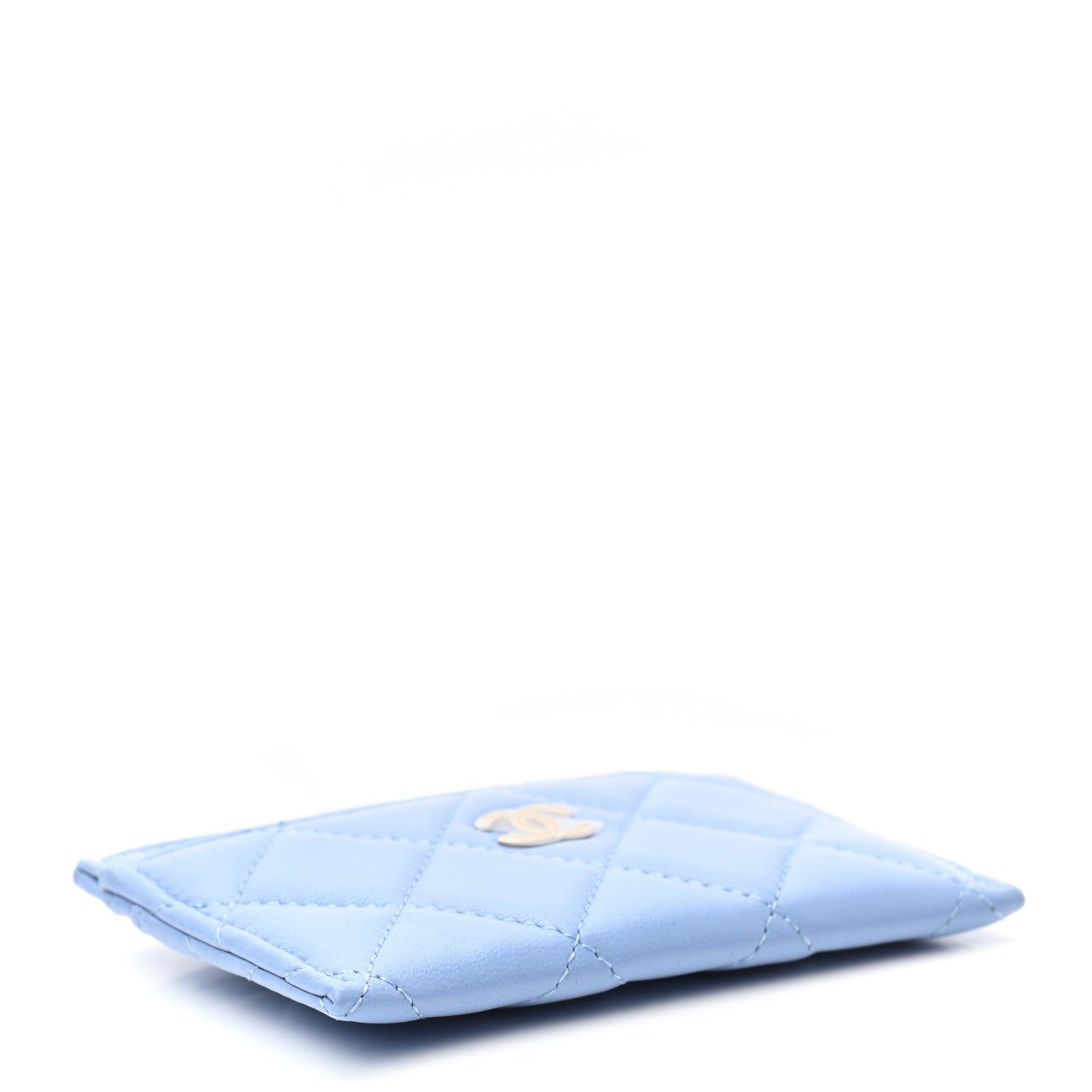 Chanel Lambskin Quilted Card Holder Light Blue 4 of 8