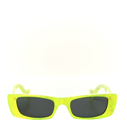 Gucci Acetate Rectangular Sunglasses GG0516S Fluorescent Yellow 2 of 7