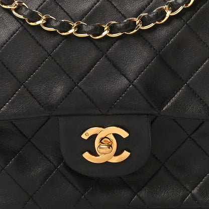 Chanel Lambskin Quilted Medium Double Flap Black 9 of 13