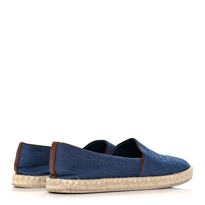 Louis Vuitton Denim Articles De Voyage Espadrille Flats 38 Blue 4 of 9
