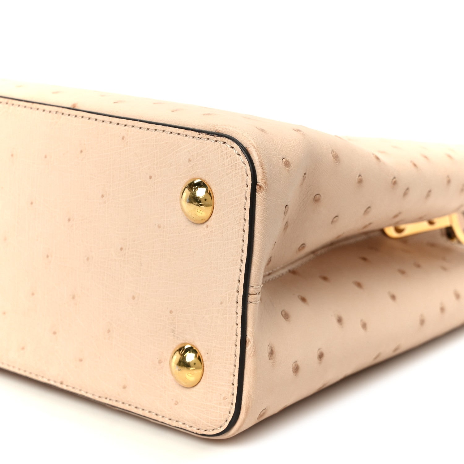 Louis Vuitton Ostrich Capucines PM Rose Champagne 10 of 10