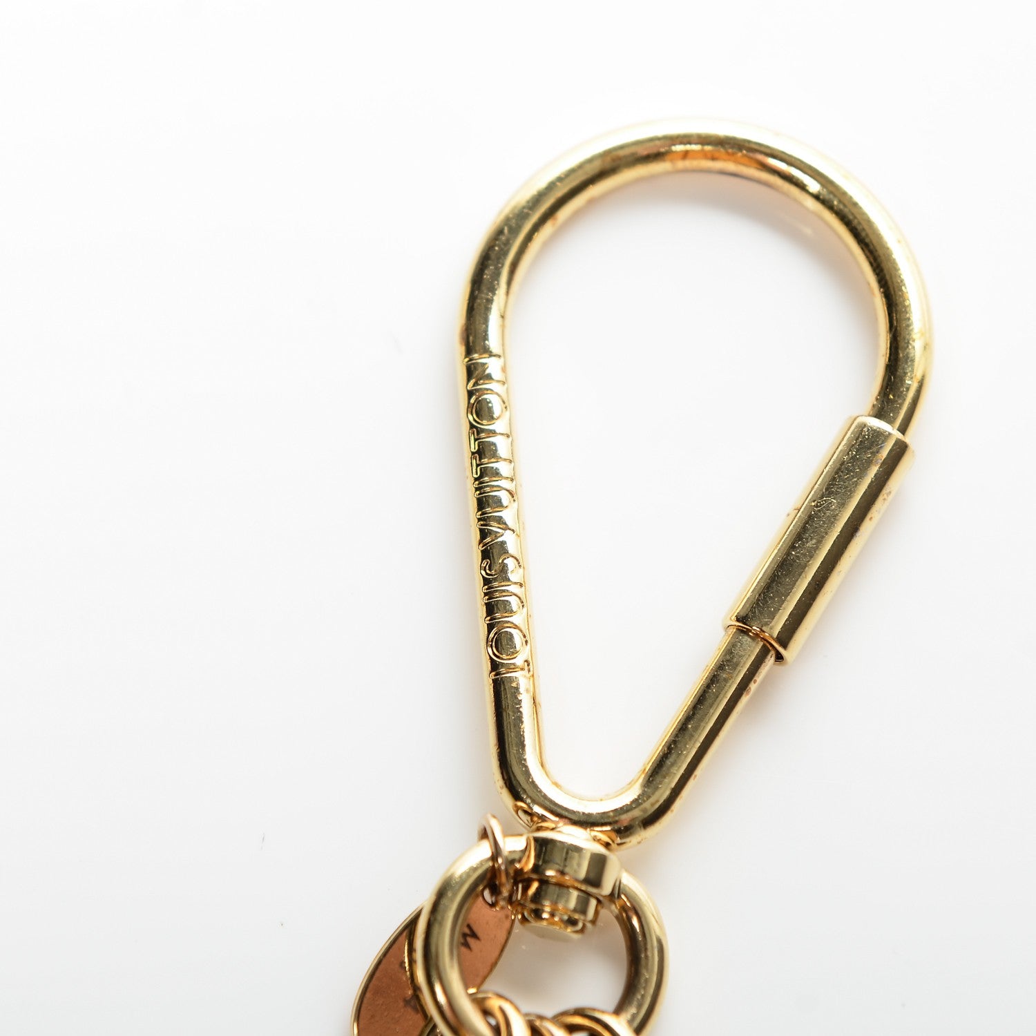 Louis Vuitton Damier Cubes Bag Charm Key Holder Gold 3 of 5