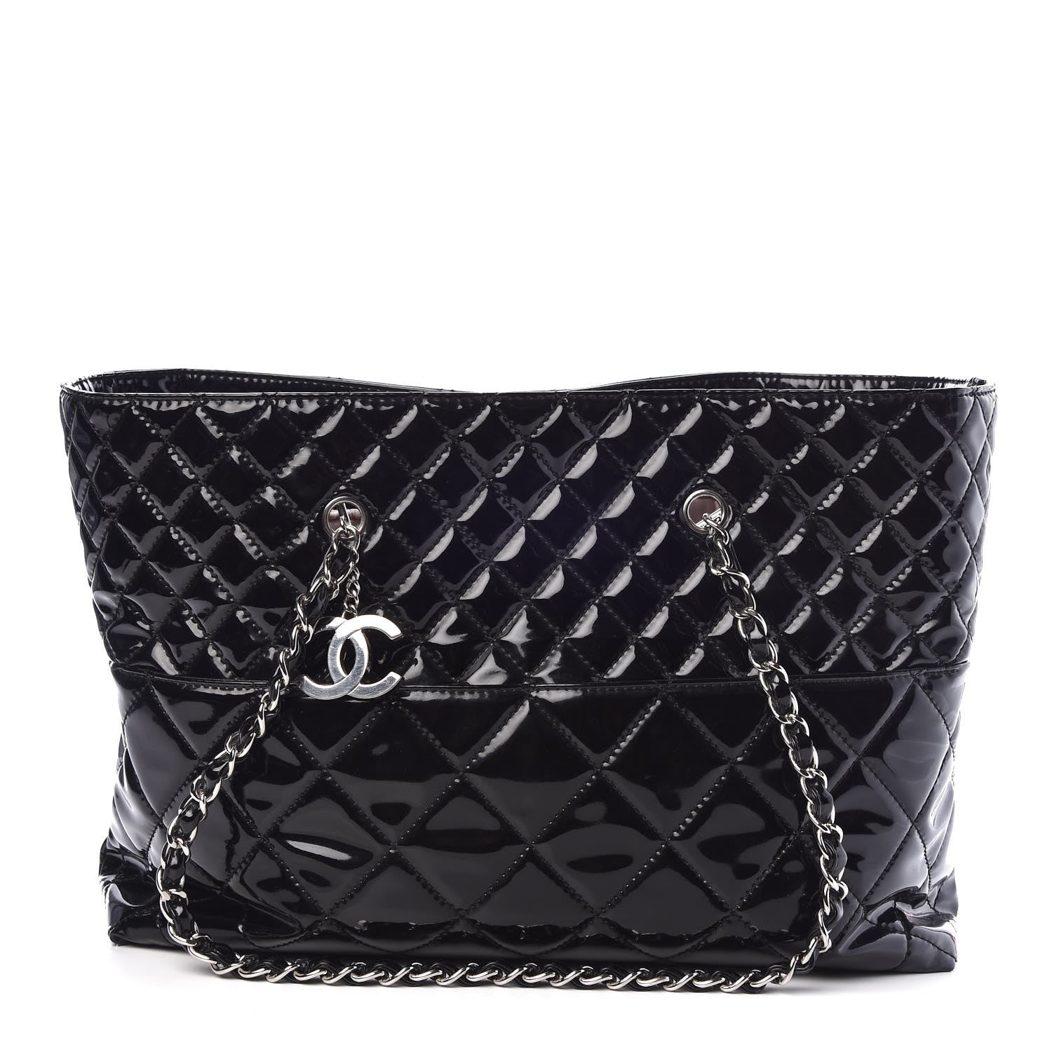 Chanel Vinyl Quilted Large In The Business Tote Black 1 of 8