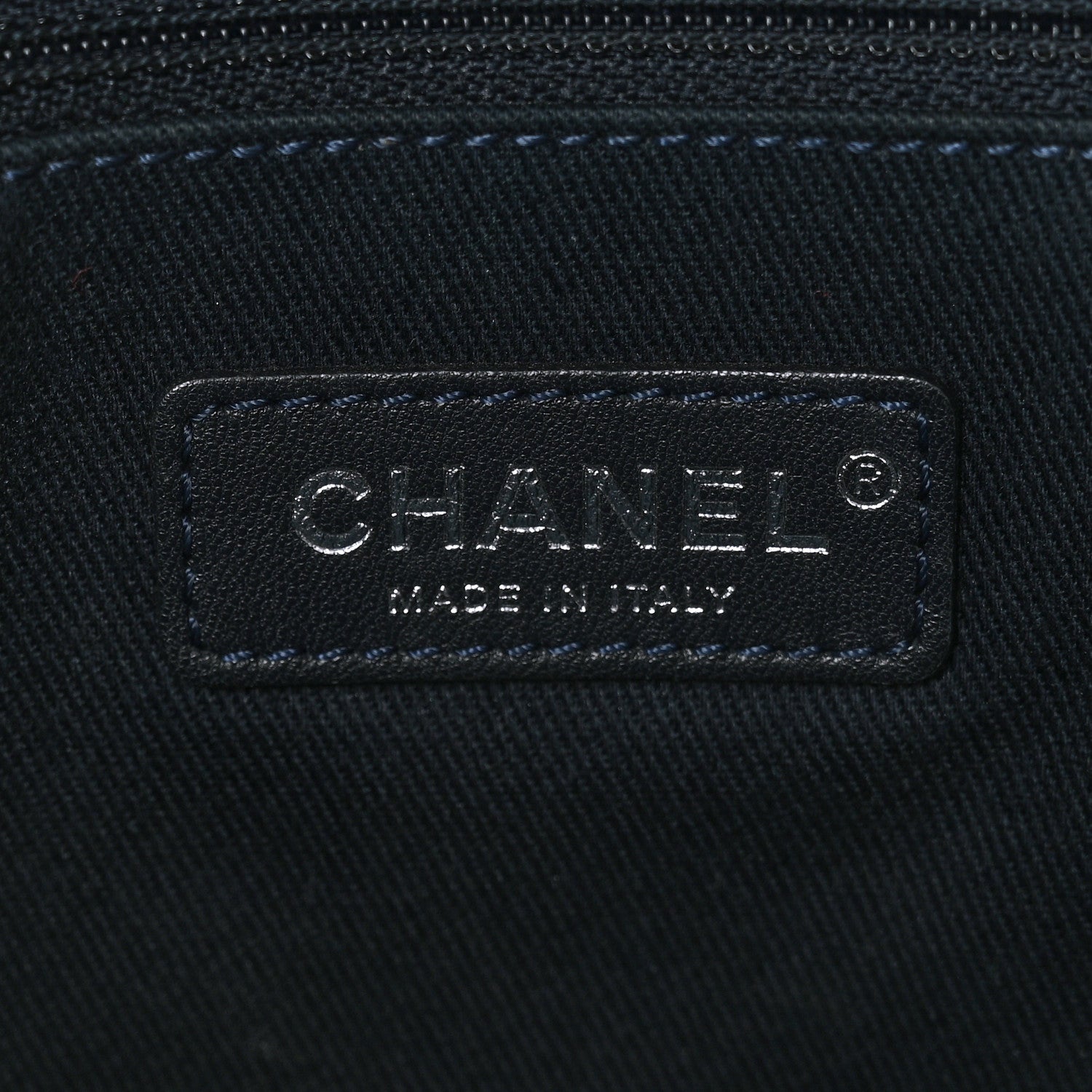 Chanel Denim Small Deauville Tote Blue Orange 6 of 10