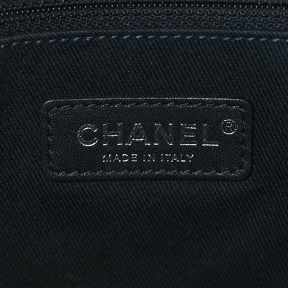Chanel Denim Small Deauville Tote Blue Orange 6 of 10