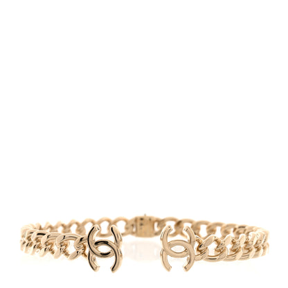 Chanel Metal CC Chain Link Choker Necklace L Gold 1 of 4
