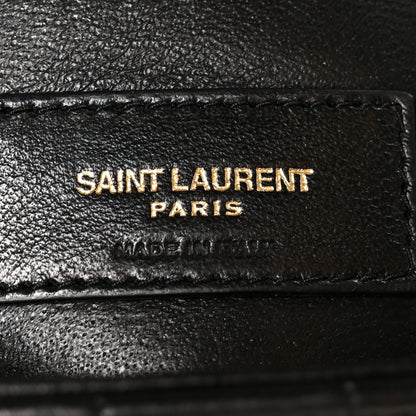 Saint Laurent Lambskin Matelasse Monogram Medium Vicky Chain Bag Black 7 of 12