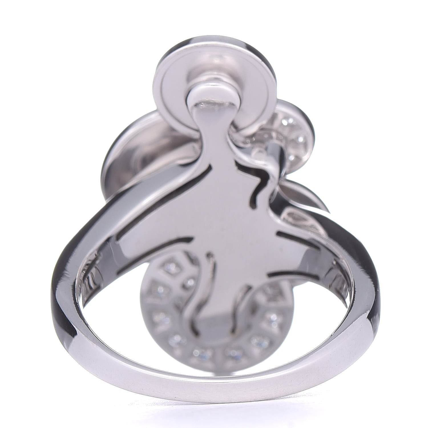Bulgari 18K White Gold Diamond Cicladi Ring 53 6.25 4 of 6