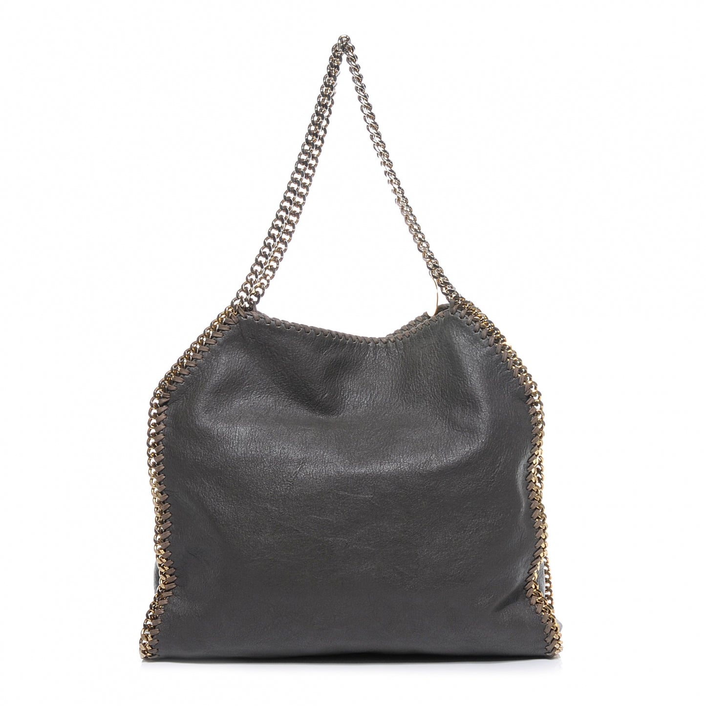 Faux Leather Small Falabella Tote Grey