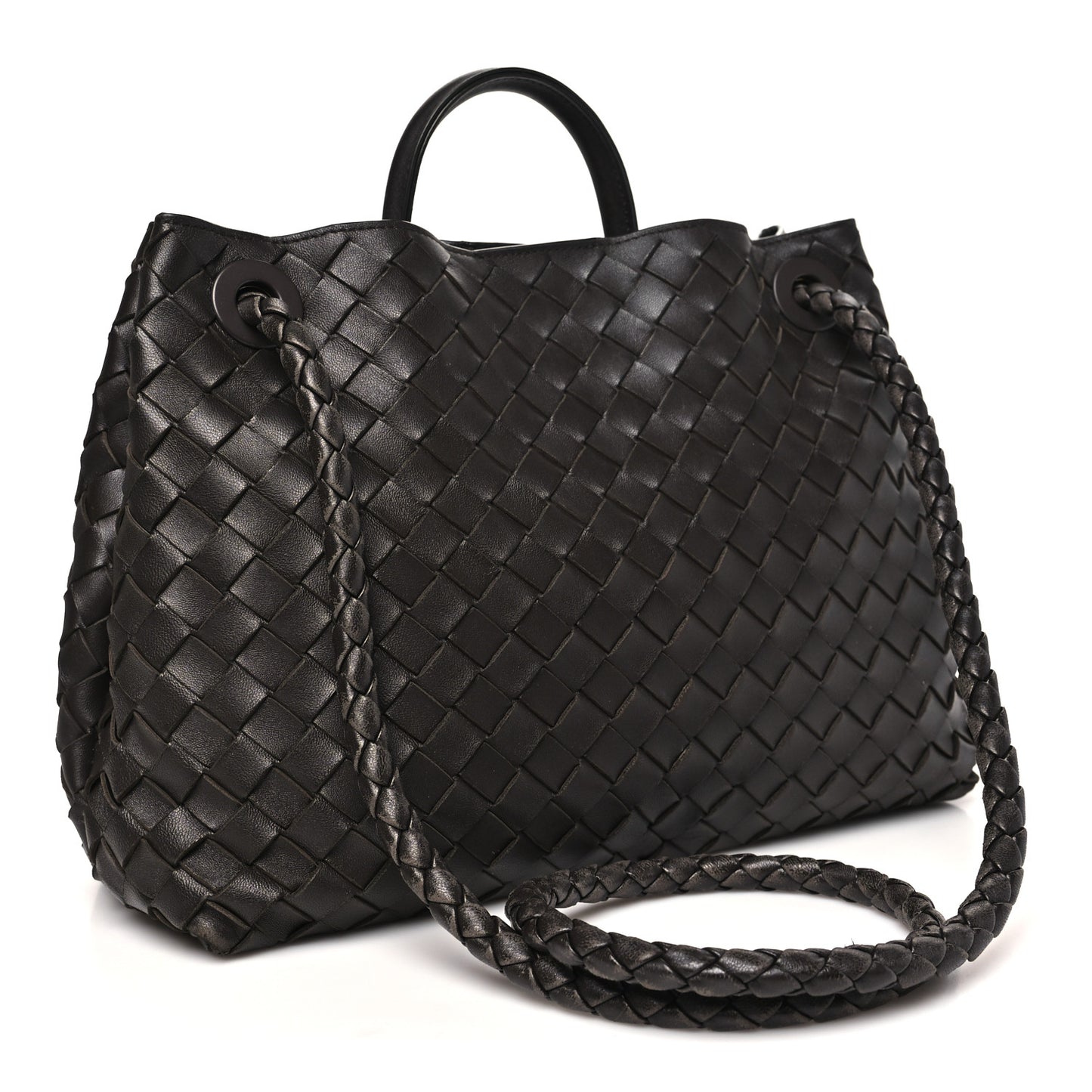Nappa Intrecciato Medium Andiamo Shoulder Bag Fondant