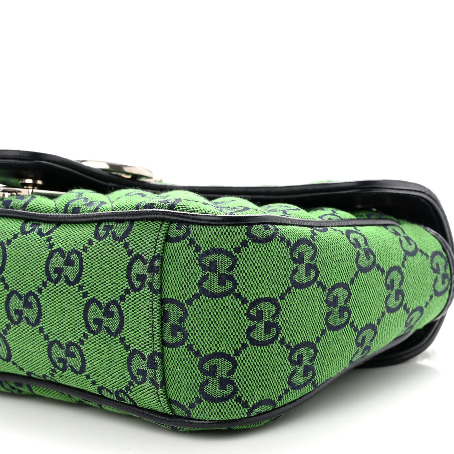 Monogram Multicolor Matelasse Diagonal Small GG Marmont Shoulder Bag Green Blue