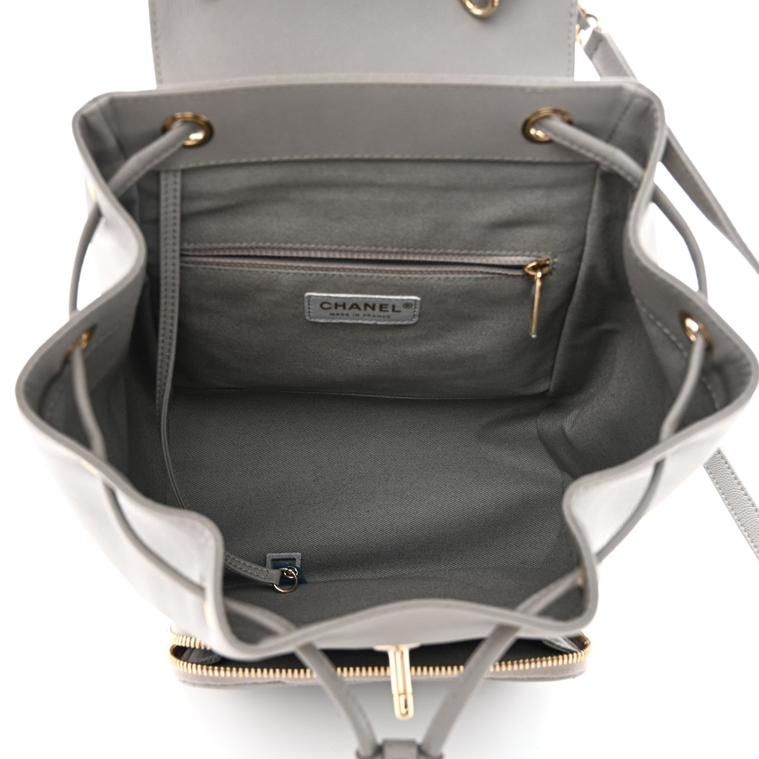 Chanel Caviar Quilted Business Affinity Backpack Grey 5 of 12