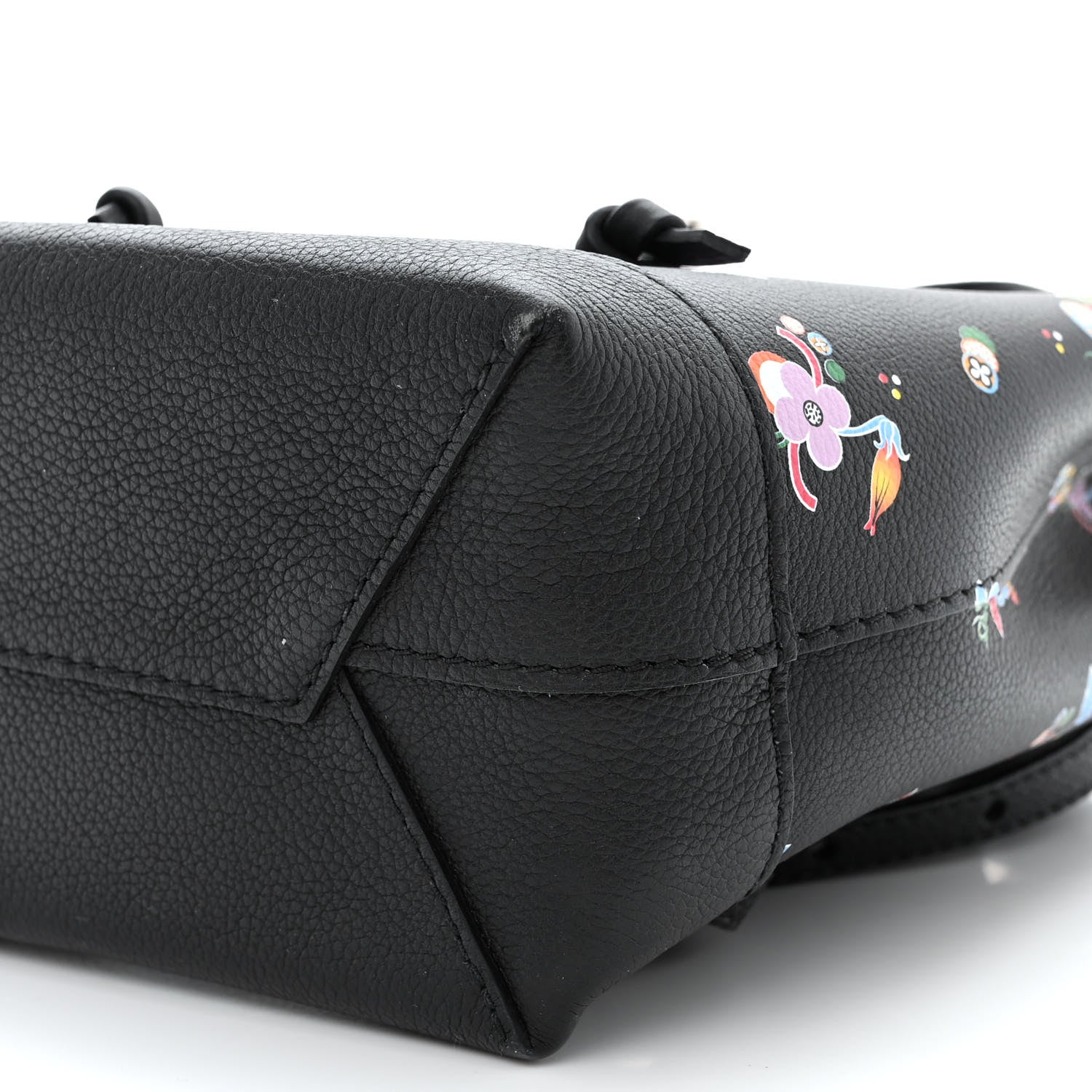 Louis Vuitton Calfskin Flower Lockme Mini Backpack Black Multicolor 10 of 12