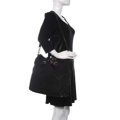 Prada Saffiano Tessuto Nylon Tote Black 2 of 13