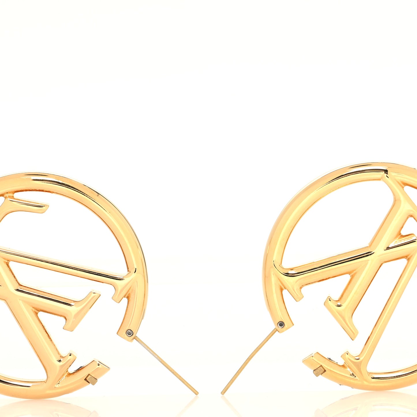Metal Louise Hoop Earrings Gold