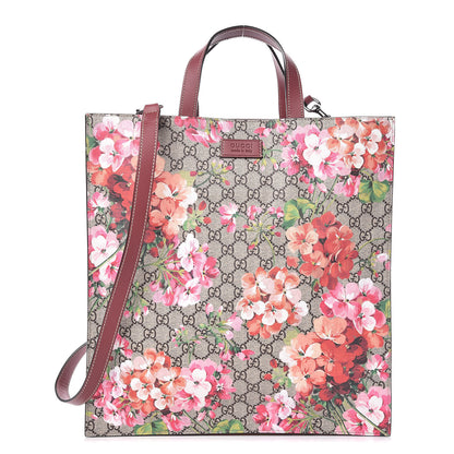 Gucci Soft GG Supreme Monogram Blooms Vertical Tote Beige Multicolor Dry Rose 1 of 10