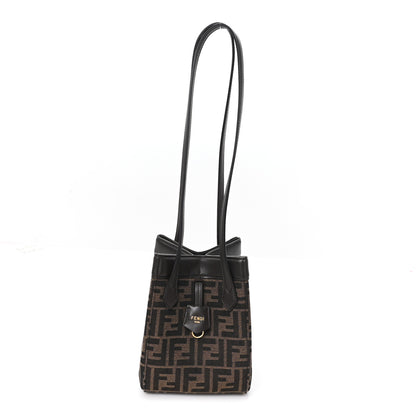 Fendi Fabric Jacquard Vitello Grace FF 1974 Mini Fendi Origami Tobacco Moro Ebano 1 of 10