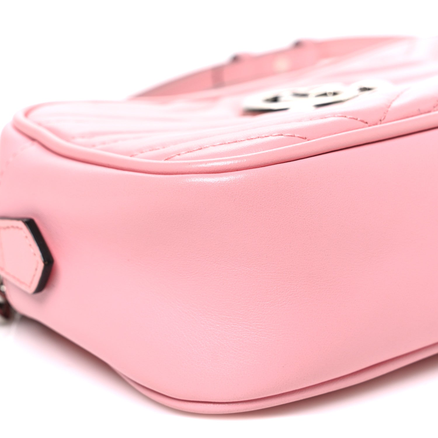 Gucci Calfskin Matelasse Small GG Marmont Camera Bag  Wild Rose 9 of 10