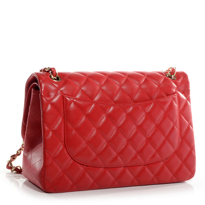 Chanel Lambskin Jumbo Double Flap Red 3 of 8