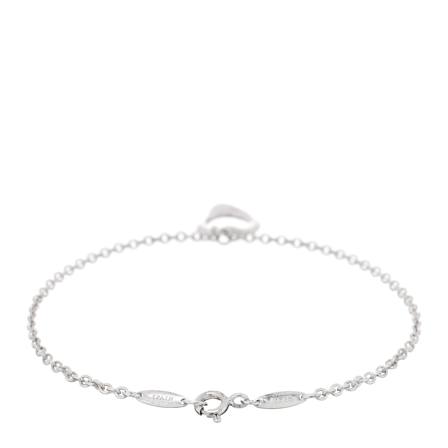 Sterling Silver Elsa Peretti Open Heart Charm Bracelet