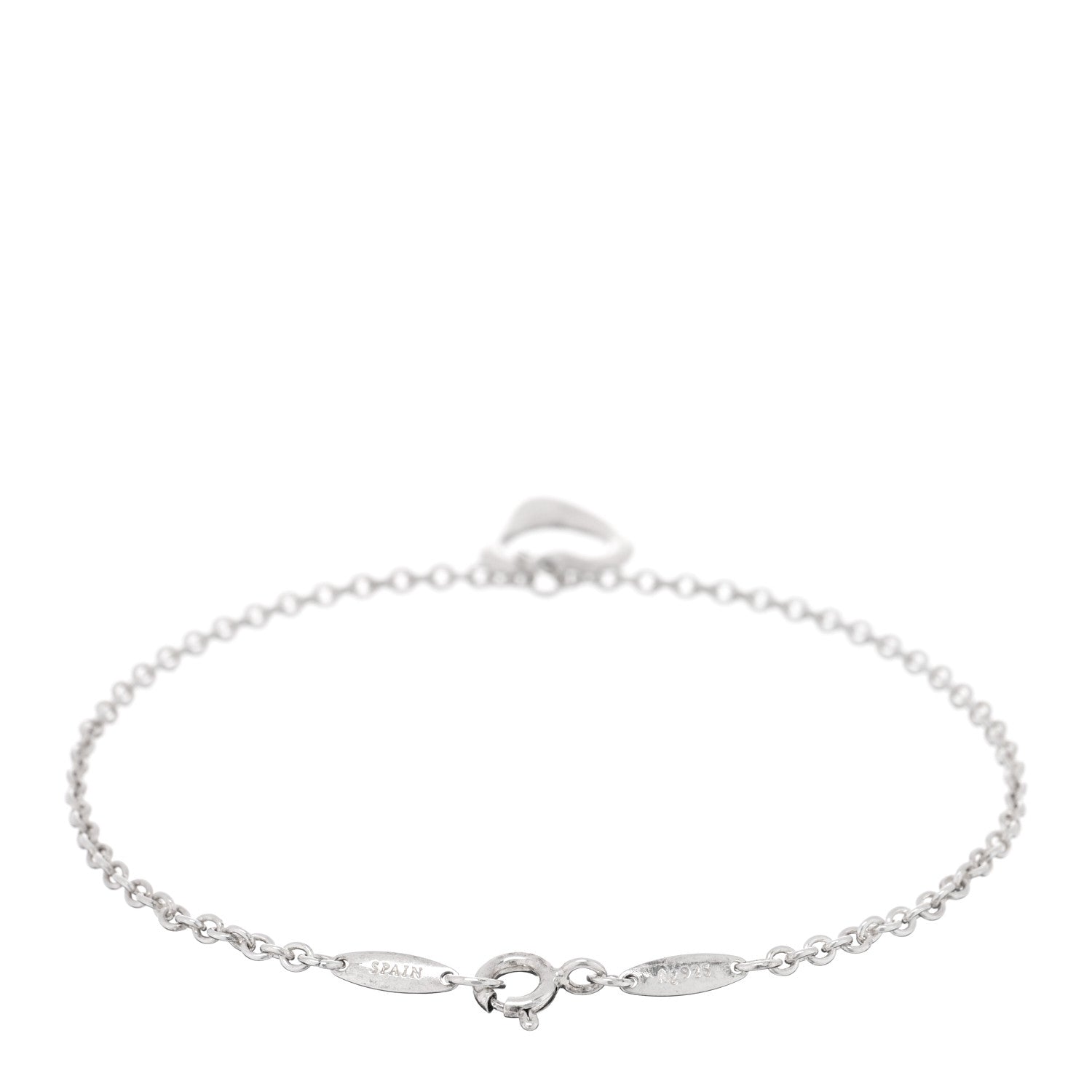 Tiffany Sterling Silver Elsa Peretti Open Heart Charm Bracelet 2 of 3