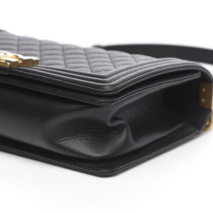 Chanel Caviar Quilted Medium Boy Flap Black 13 of 14