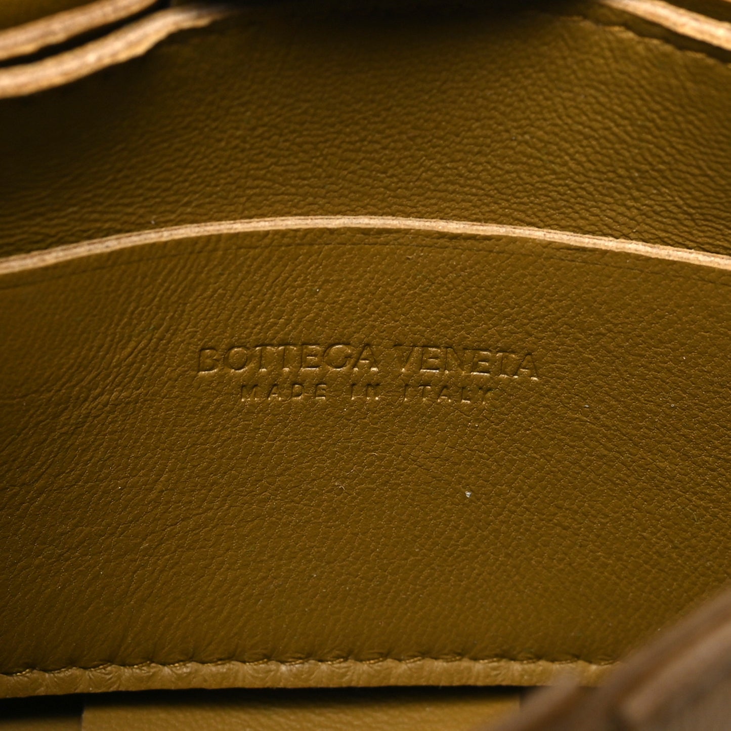 Lambskin Maxi Intrecciato Extra Mini Cassette Crossbody Bag Ochre