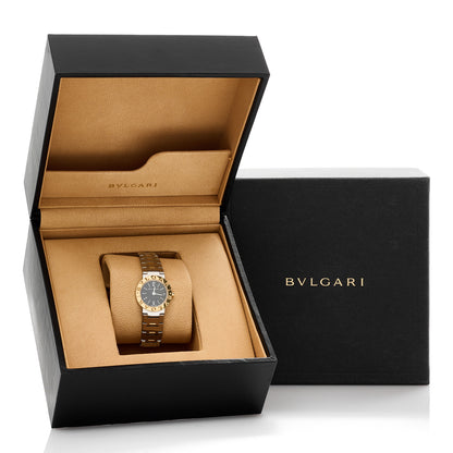 Bulgari Stainless Steel 18K Yellow Gold 23mm Quartz Watch Black 5 of 5