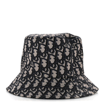Christian Dior Nylon Oblique Reversible Teddy-D Brim Bucket Hat Blue 1 of 9