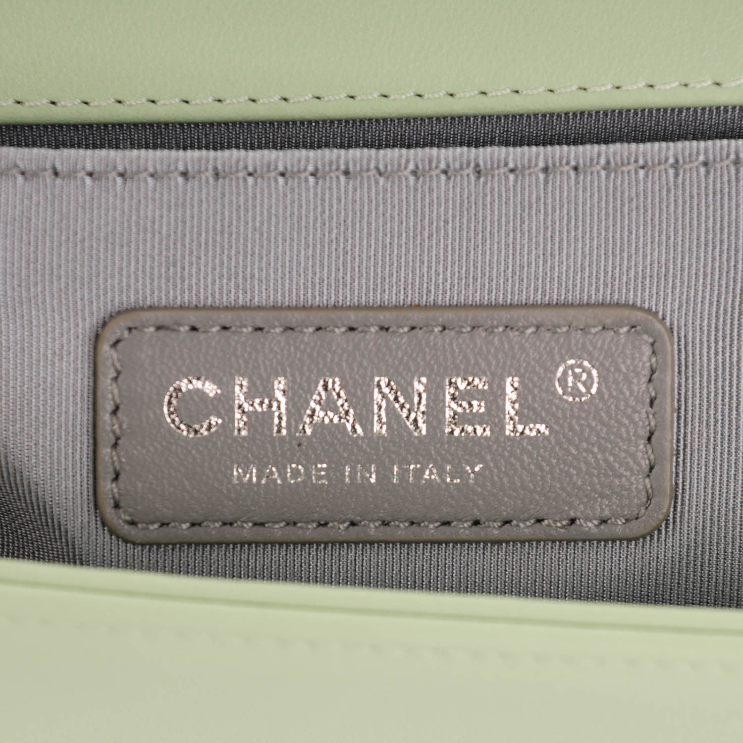 Chanel Calfskin Chevron Quilted Medium Boy Flap Light Green 6 of 7