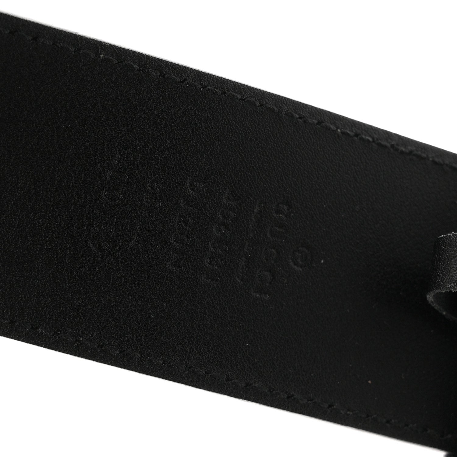 Gucci Textured Dollar Calfskin Nickel Double G 40mm Belt 85 34 Black 3 of 5