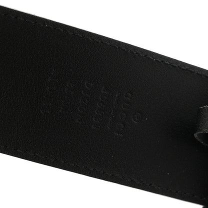 Gucci Textured Dollar Calfskin Nickel Double G 40mm Belt 85 34 Black 3 of 5