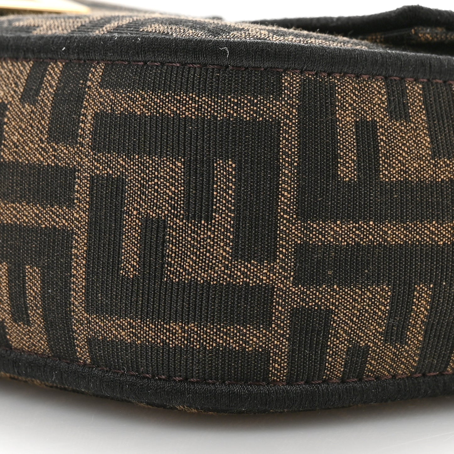 Fabric Jacquard FF 1974 Medium Baguette Tobacco Moro Black