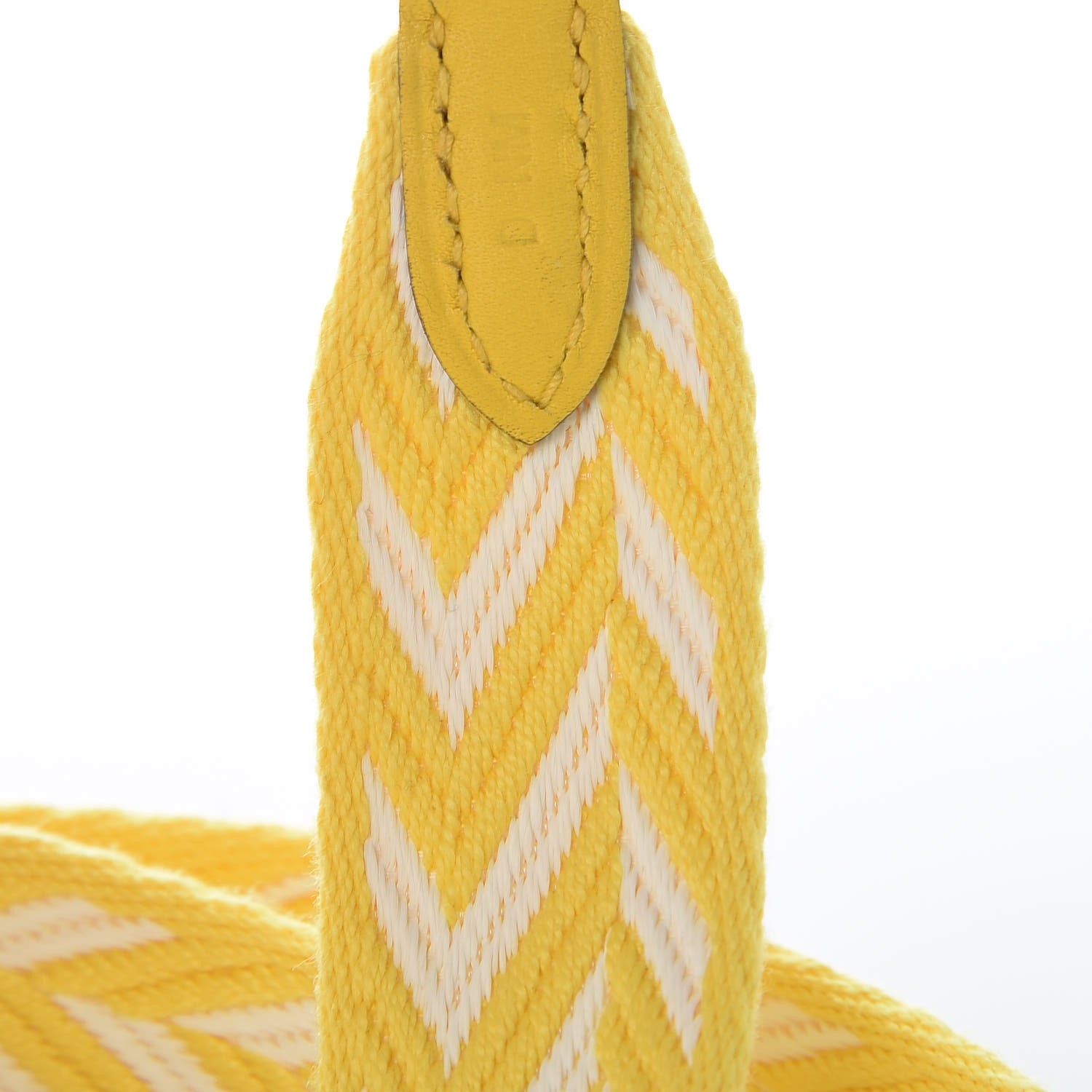 Hermes Toile Swift 25mm Sangle ZigZag Shoulder Strap Jaune de Naples White 4 of 5