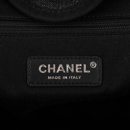Chanel Canvas Large Deauville Tote Dark Blue 6 of 7