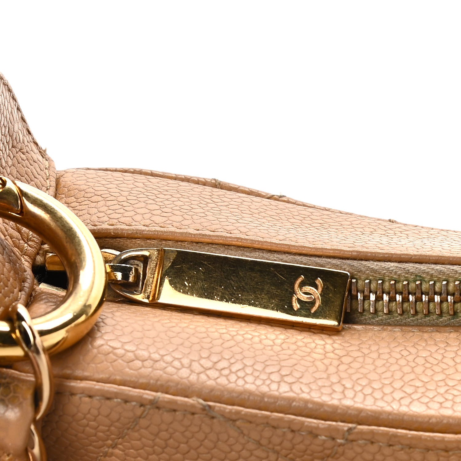 Chanel Caviar Quilted Timeless CC Shoulder Bag Beige 11 of 22
