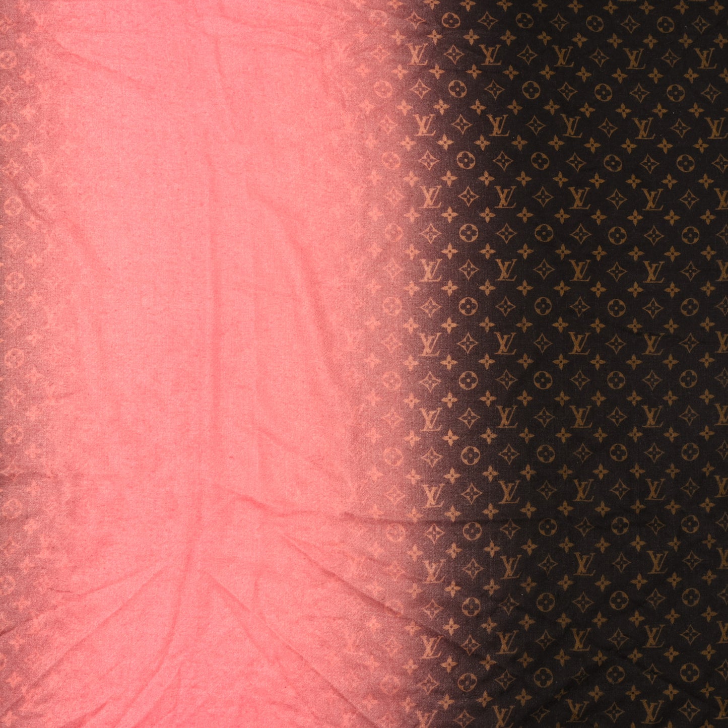 Wool Monogram Telling Stole Rose Corail