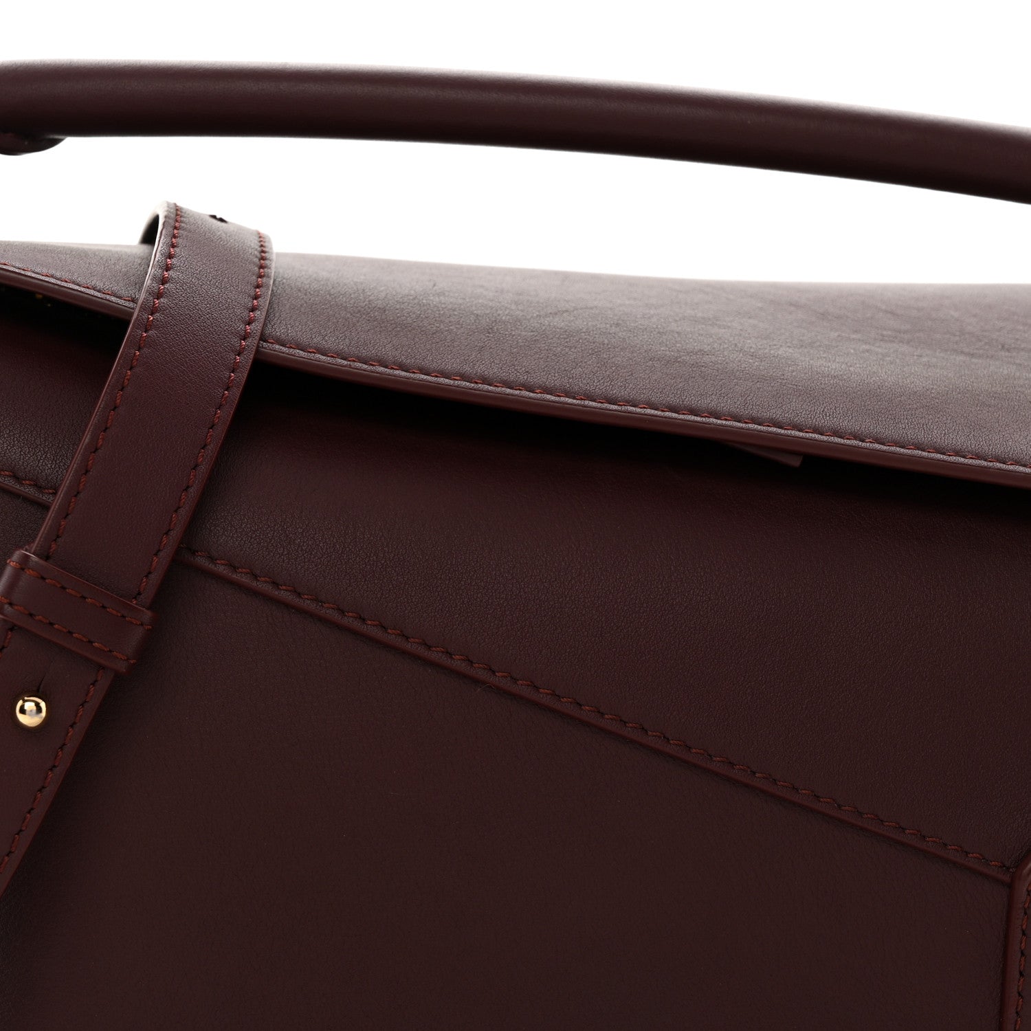 Loewe Calfskin Small Puzzle Edge Bag Burgundy 7 of 9